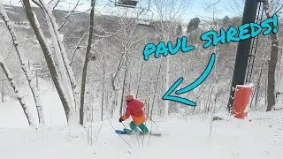 Skiing With The Man, The Myth, The Legend - Paul Underwood - Vlog E2 - Tyrol Basin