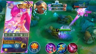 NOVARIA VS FREDRINN META UTILITY JUNGLER! BEST 1HIT BUILD & EMBLEM FOR NOVARIA | MOBILE LEGENDS