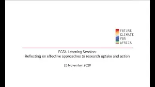 Learning session webinar: Reflecting on effective approaches to research uptake and action