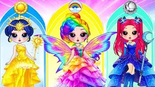 KPop Demon Hunters : Huntrix Glow Up in DAY, NIGHT And RAINBOW Fashion | DIY Fashion Paper Dolls