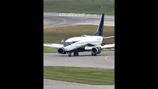 Governments at Zurich Airport 15.06.2024 #735 #Boeing735 #Landing #RWY14