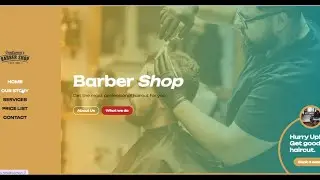 Responsive Barber Shop Website Using HTML, CSS And JavaScript.