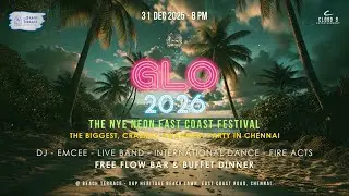 New Year&rsquo;s Eve Party in Chennai | Family-Friendly NYE at The Beach Terrace | Neon Party GLO 2026
