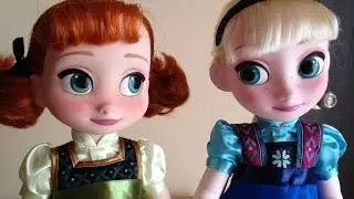 DISNEY STORE ANNA & ELSA FROZEN ANIMATORS TODDLER DOLLS