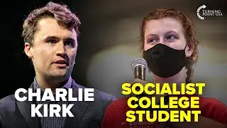 Charlie Kirk DEBATES Socialist College Student FULL VIDEO