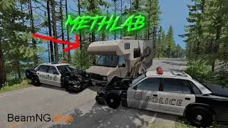 Police Chase/Roadblock Jumps, Fails & Crashes Part #1 - BeamNG.drive