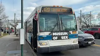 ᴴᴰ MTA NYCT: 2009 Orion VII NG Hybrid #4566 on the Q20 Bus @ 20 Av/Whitestone Expwy.