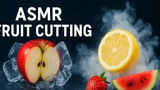 Mesmerizing ASMR Fruit Cuts with AI: Glass & Dry Ice Magic!🍑🥝🍇🍉🍌 #asmr #fruit #visualasmr 