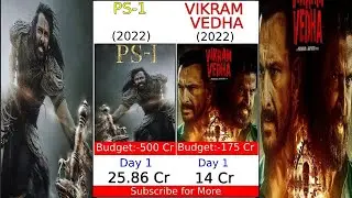 PS 1 Vs Vikram Vedha Movie Day 1 Collection #shorts #pockettvhindi #hrithik #ps1