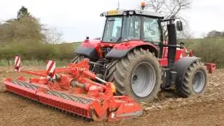 Massey Ferguson 7618 Dyna VT - Kuhn HR5004 Power Harrow