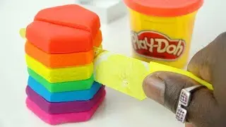 Learn Colors Cutting Open Play Doh Stacking Modelling Clay Fun And Creative