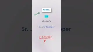 HCL is hiring- Sr. Java Developer #itjobs