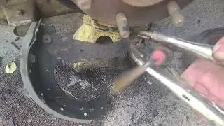 Brake Cable Spring Compression Trick #auto repair #carrepair #brakes