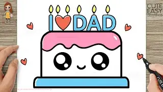 How to Draw a Cute Cake Easy for Kids and Toddlers