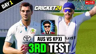 AUSTRALIA VS KRITX PLAYS XI | 3RD TEST | DAY 1 | CRICKET24 LIVE - KRITXPLAYS