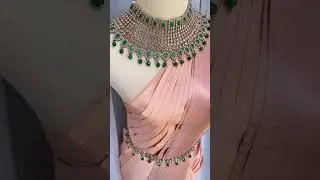 Jewelleries styling ideas for Pastel Peach Saree by Thirty Twelve Touch 🧡
