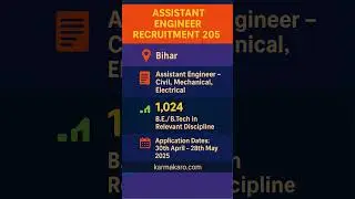 BPSC Assistant Engineer Recruitment 2025 #job #jobs  #governmentjobs