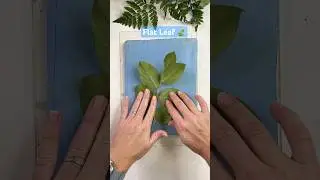 Gel Printing with a Single Color & Greenery #shorts #gelprinting