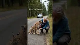 Kind old man saves injured lynx #animals #lynx