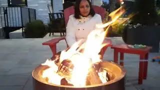 Fire pit and marshmallow at Hotel Colonial, Grand Bend.