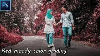 Red Moody dark Color Grading | Photoshop | Lightroom | CameraRaw