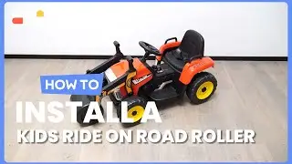How to Install the 12V Kids Ride on Road Roller with 2.4G Remote Control | TQ10104 #costway #howto