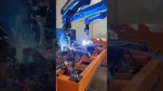 Automated Welding with 3 Yaskawa Robots Integrated with Robot Positioner #welding#weldingpositioner
