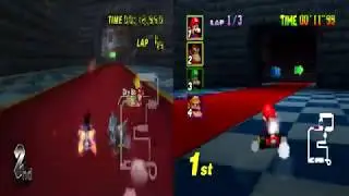 Mario Kart Wii VS Mario Kart 64 N64 Bowser's Castle Comparison