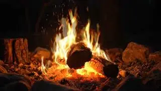 Nighttime Campfire Ambience for Peaceful Sleep