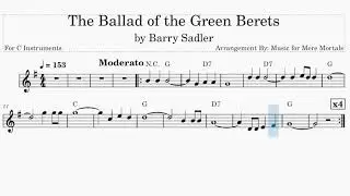 Ballad of the Green Berets - Happy Veterans Day - Play Along for C Instruments
