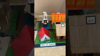 Types of houses 3d model # schoolproject #scienceproject #exhibitionprojects