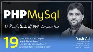 How  to use bootstrap 4 data table with php live search, pagination on database records using plugin