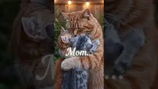 You&rsquo;re safe 💛🐾 | Always With Mom  #mamacat #shorts