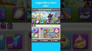 Legendary Skin of All Hero's. All Equipment Max.  #coc