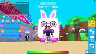 Showcasing the Easter Robot! (Bubble Gum Simulator BGS Roblox)