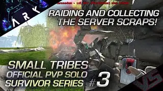 Solo Small Tribes #3 | GLIDING WITH A SHIELD TO RAID! | ARK 4K | Official PvP Solo Survivor Series
