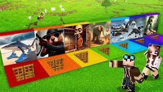 PORTO I MIEI AMICI nei BUCHI degli ANIMALI BRAINROT di TIKTOK su MINECRAFT!!