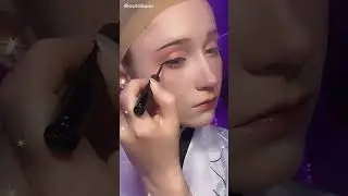 🦋 Shinobu Kocho Makeup Tutorial 🦋 #anime #halloween #demonslayer #coloredcontacts #coloredlenses