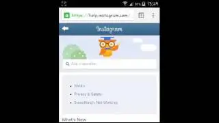 The Instagram Help Center on Android