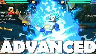 SSGSS Vegeta! Advanced Combos (No Assists) Tutorial /Tips/Guide (Dragon Ball FighterZ)