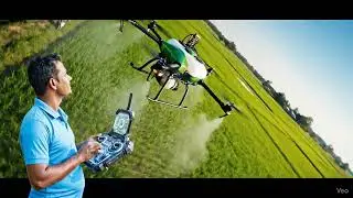 Futuristic Kisan Drone Spray in Rice Field | Ultra Realistic Farming Technology