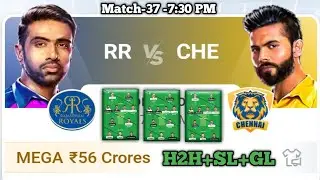 RR vs CHE Dream11 Prediction|Best Six Team|Dream11 Today Team|IPL 2023|37th Match|Playing11
