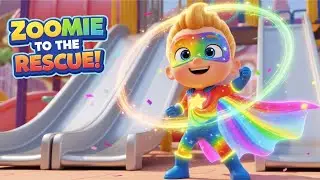 ⚡🌈 Zoomie the Zipster: Playground Cleanup Adventure Song for Kids | Superhero Cleanup Music!