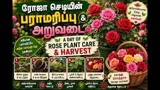 ரோஜா செடியின் பராமரிப்பு & அறுவடை |A day of Rose Plant care & harvest|Vlog#47
