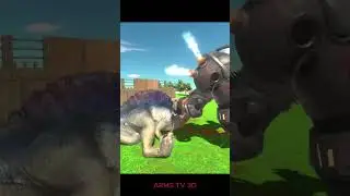 Spinosaurus vs Robo Monkey Funny  #arbs #shorts #funny