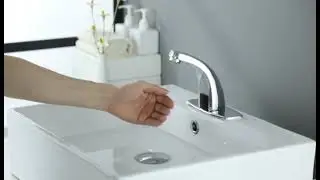 Fyeer hands free touchless bathroom faucet with cold and hot water