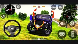 Modified Mahindra👑🔥Thar Car Games: Indian Car (Thar wala game) Car Game: AndroidGameplay Black thar