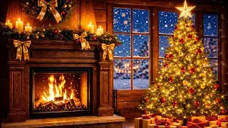 Relaxing Christmas Piano I Fireplace Ambience & Soft Bells I Sleep, Study, Calm