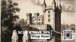 Ghost At Haunted Castle Halloween Frame TV Art Screensaver 🏰 Dark Gothic Academia Decor