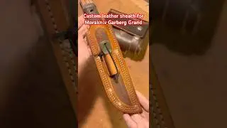 Custom leather sheath for the new Morakniv Garberg Grand #moraknives #knifeclub #bushcraft #blade